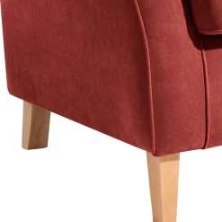 Wohnen Braune Möbel|Sessel & Hocker*Ohrenbackensessel aus Velours in Terracotta - Zadella