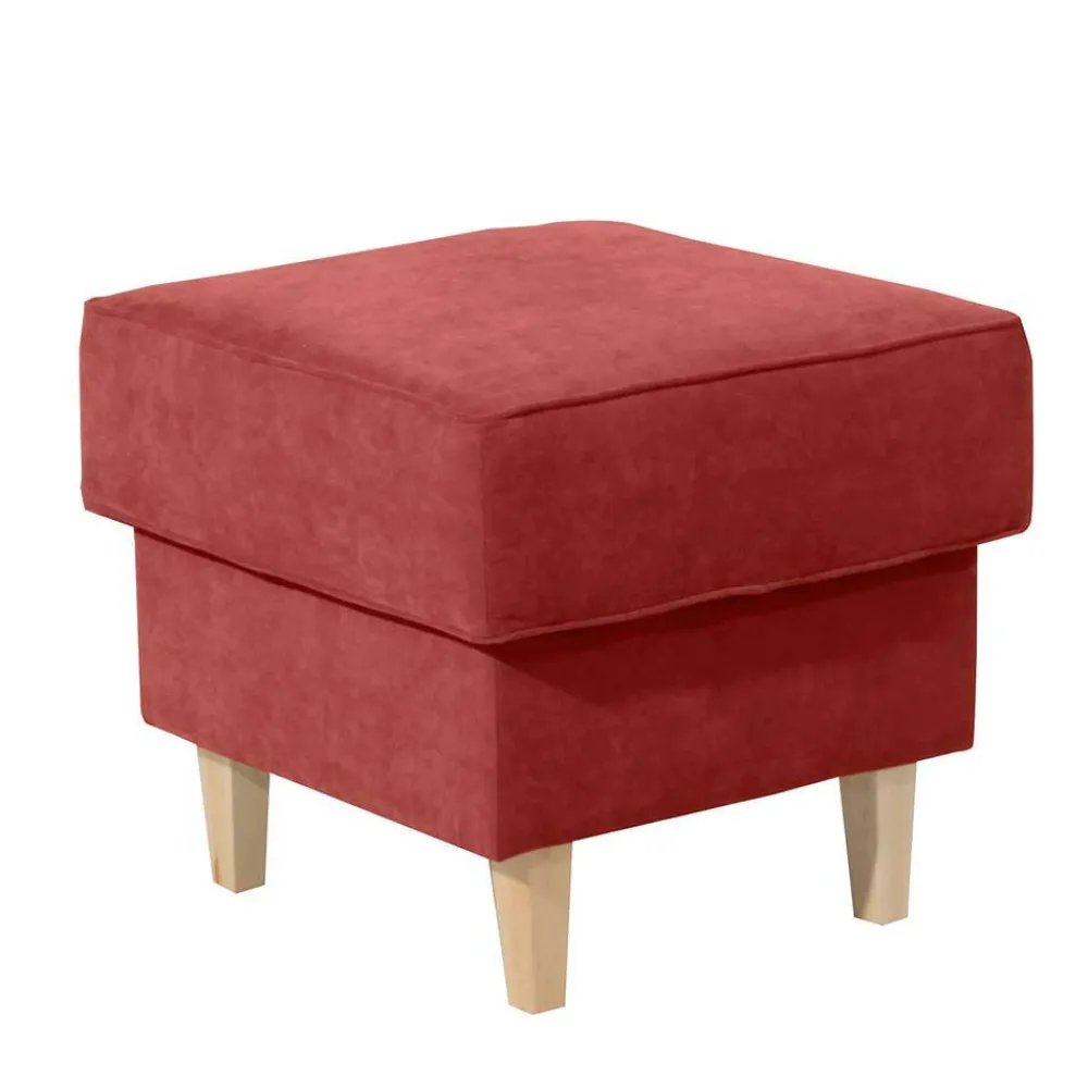 Wohnen Braune Möbel|Sessel & Hocker*Ohrenbackensessel aus Velours in Terracotta - Zadella