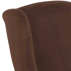 Wohnen Braune Möbel|Sessel & Hocker*Ohrenbackensessel in Braun und Buche Natur - Revelinda