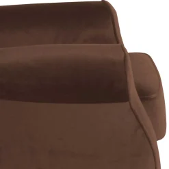 Wohnen Braune Möbel|Sessel & Hocker*Ohrenbackensessel in Braun und Buche Natur - Revelinda