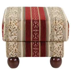 Wohnen Braune Möbel|Sessel & Hocker*Ohrensessel mit Streifen und Ornamenten - Basento