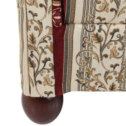 Wohnen Braune Möbel|Sessel & Hocker*Ohrensessel mit Streifen und Ornamenten - Basento