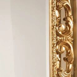 Wohnen Oppulenter Wandspiegel in Gold Holzrahmen - Carlenna I