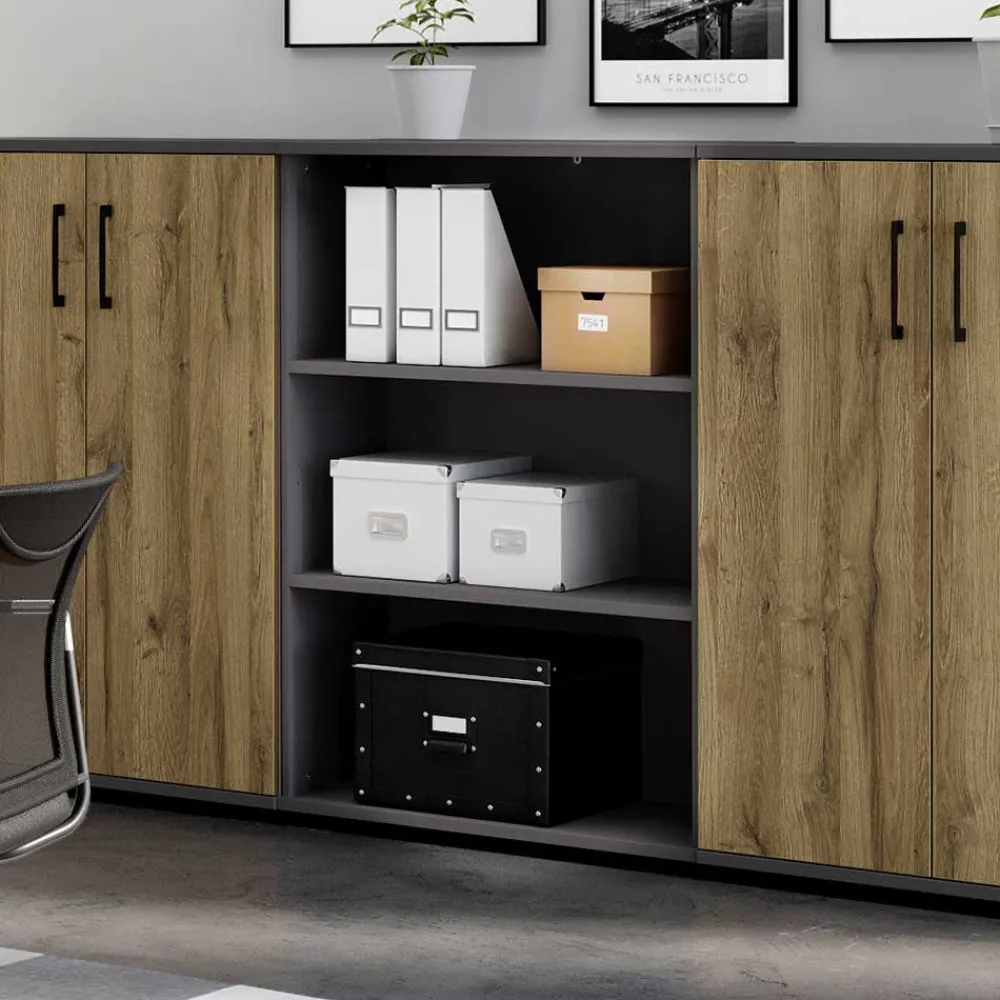 Wohnen Büroregale*Ordnerregal mit drei Fächern - Disgano