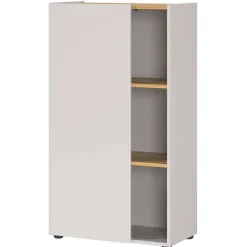 Wohnen Büroschränke*Ordnerschrank in Hellgrau und Wildeiche Optik - Chiron