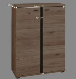 Wohnen Büroschränke*Ordnerschrank mit Doppeltür teilmassiv - Emly