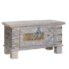 Wohnen Orient Design Truhe in Antikweiß mit Bronze - Abraham