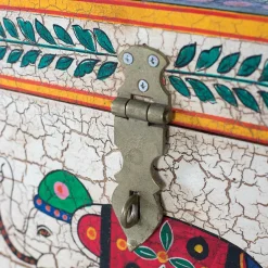 Wohnen Orientalische Möbel|Holztruhen*Orient Design Truhe in Bunt mit Elefanten Motiv - Branle