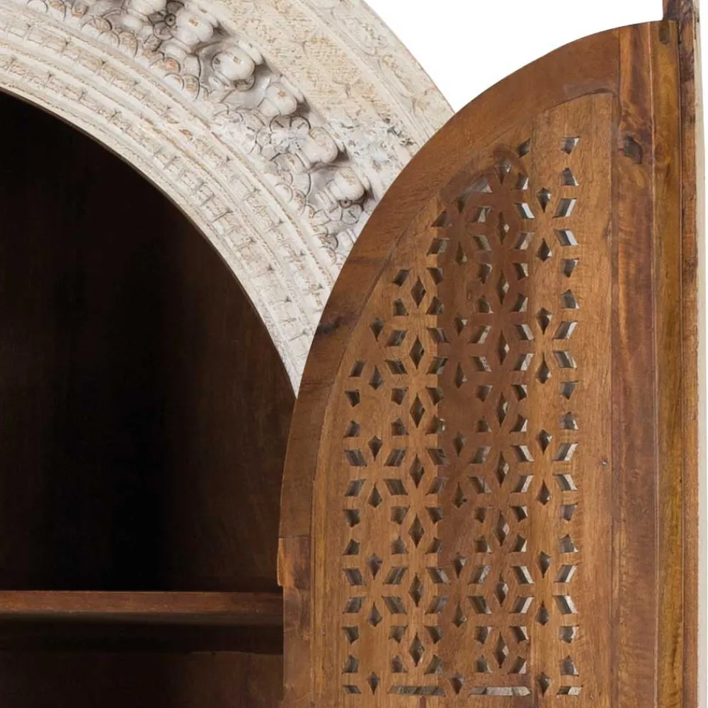 Wohnen Orientalische Möbel|Designermöbel*Orient Style Schrank aus Mangoholz White Wash - Capo