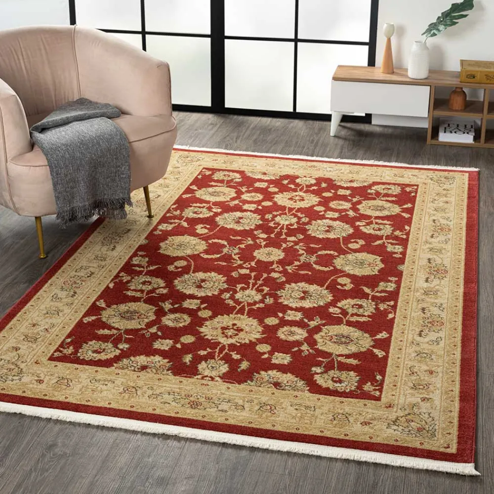 Wohnen Teppiche*Orient Teppich in Dunkelrot und Beige - Malaya