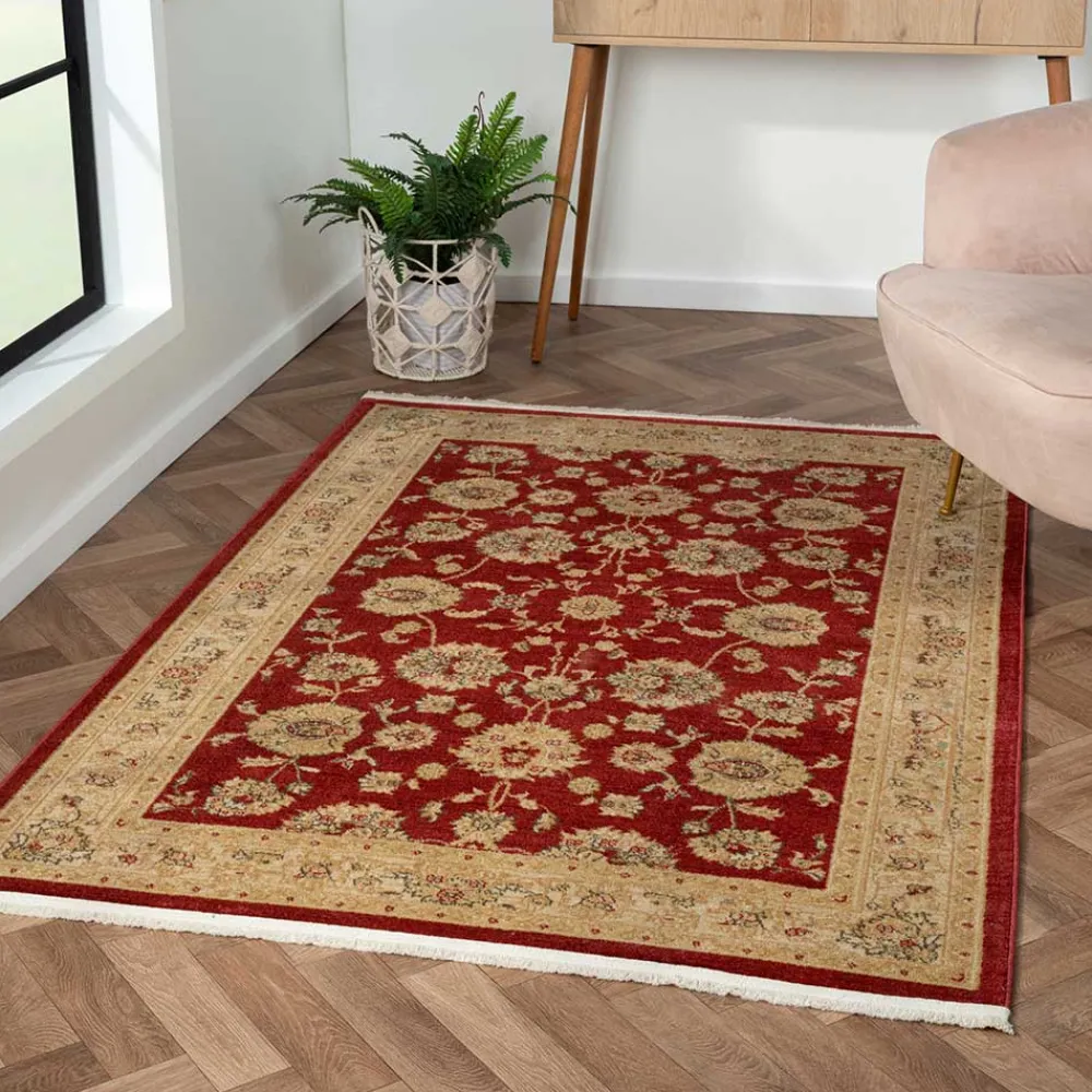 Wohnen Teppiche*Orient Teppich in Dunkelrot und Beige - Malaya