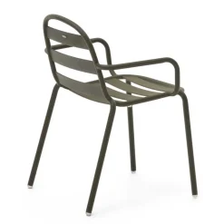 Wohnen Outdoor Armlehnenstühle in Graugrün - Ocna (4er Set)