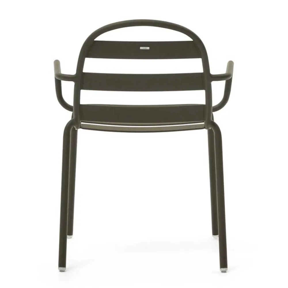 Wohnen Outdoor Armlehnenstühle in Graugrün - Ocna (4er Set)