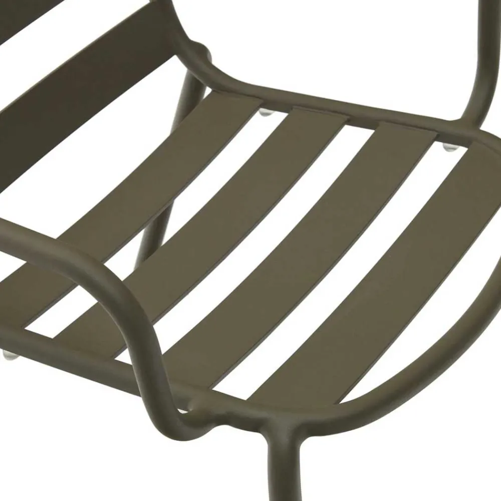 Wohnen Outdoor Armlehnenstühle in Graugrün - Ocna (4er Set)