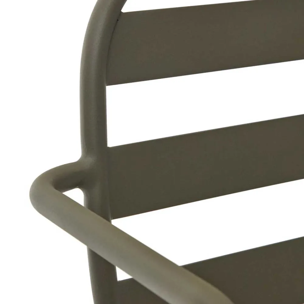 Wohnen Outdoor Armlehnenstühle in Graugrün - Ocna (4er Set)