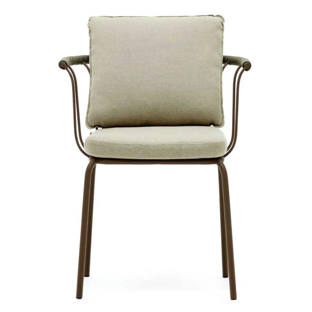 Wohnen Rattanmöbel*Outdoor Armlehnstühle in Braun - Ragusca (4er Set)