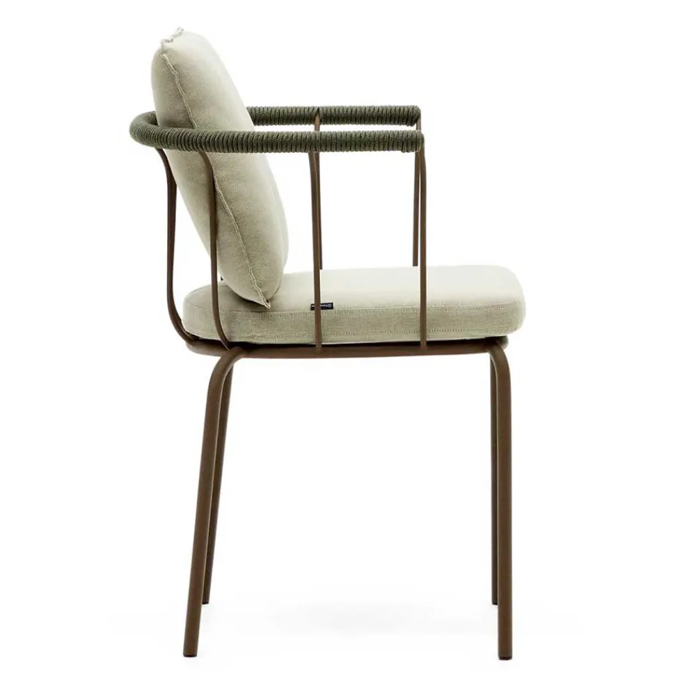 Wohnen Rattanmöbel*Outdoor Armlehnstühle in Braun - Ragusca (4er Set)