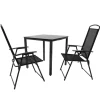 Wohnen Outdoor Essgruppe mit zwei Klappstühlen - Saridio (dreiteilig)