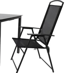 Wohnen Outdoor Essgruppe mit zwei Klappstühlen - Saridio (dreiteilig)