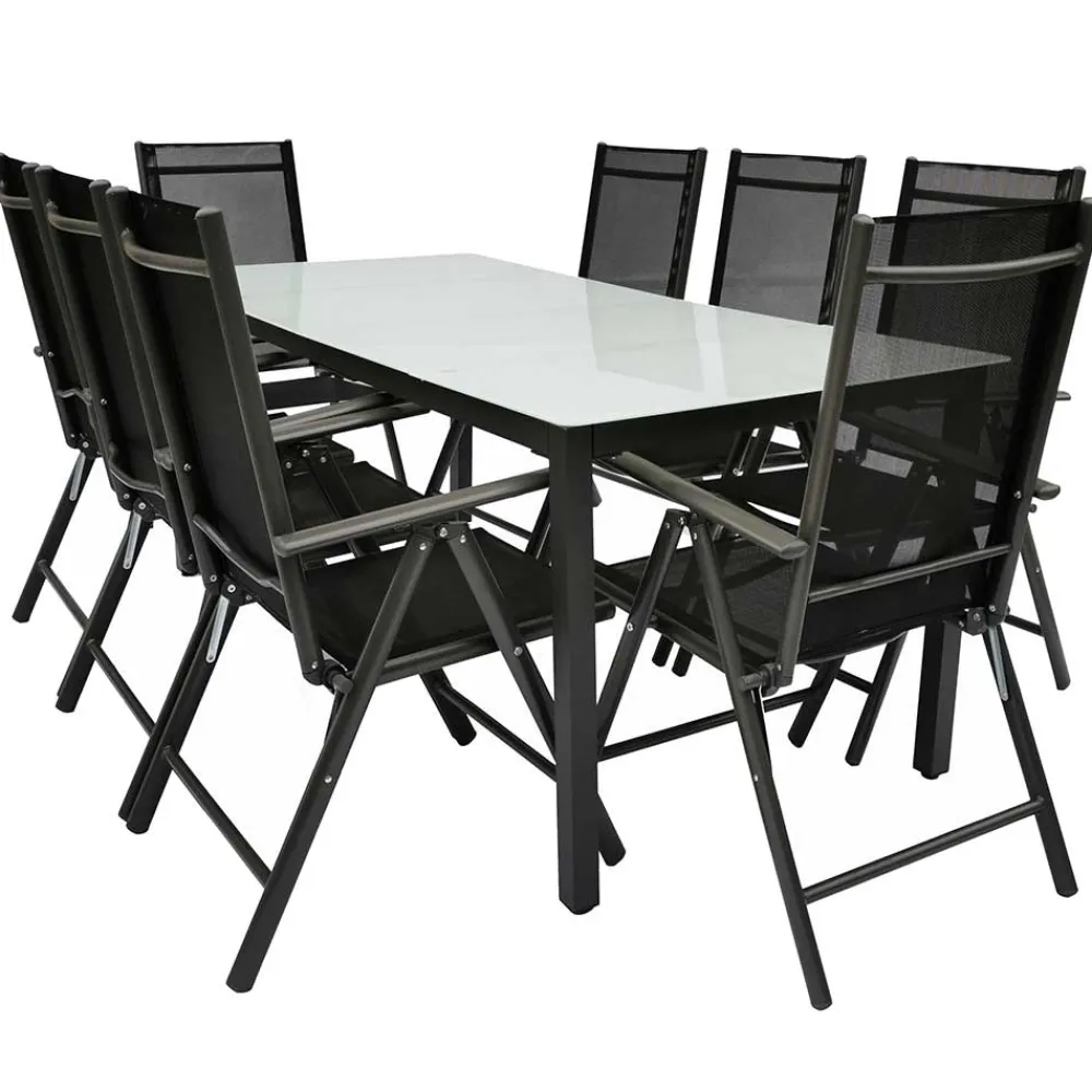 Wohnen Outdoor Esstischgruppe Set - Yumagno (neunteilig)