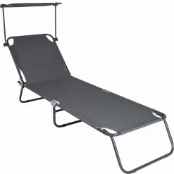 Wohnen Outdoor Klappliege in Dunkelgrau - Spid