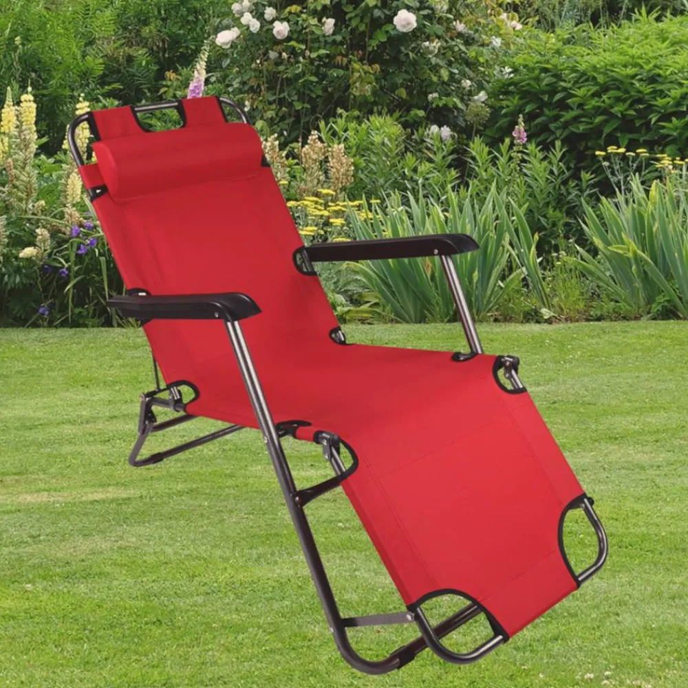 Wohnen Metall-Gartenmöbel|Balkonmöbel*Outdoor Liegestuhl zusammenklappbar - Cervena