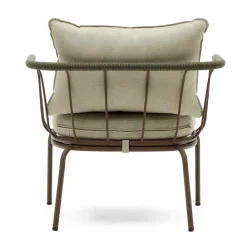 Wohnen Rattanmöbel|Rattan-Gartenmöbel*Outdoor Sessel aus braunem Metall - Ragusca (2er Set)