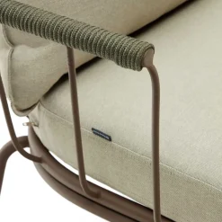 Wohnen Rattanmöbel|Rattan-Gartenmöbel*Outdoor Sessel aus braunem Metall - Ragusca (2er Set)