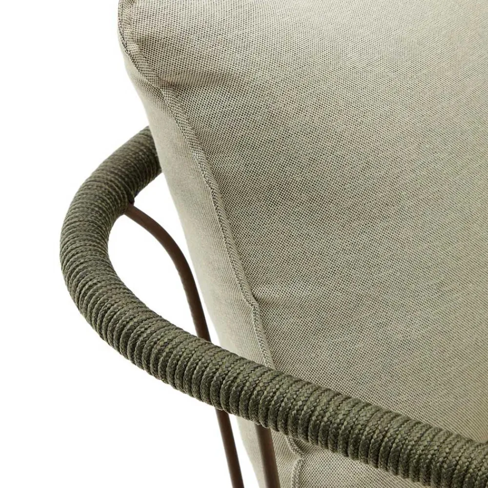 Wohnen Rattanmöbel|Rattan-Gartenmöbel*Outdoor Sessel aus braunem Metall - Ragusca (2er Set)