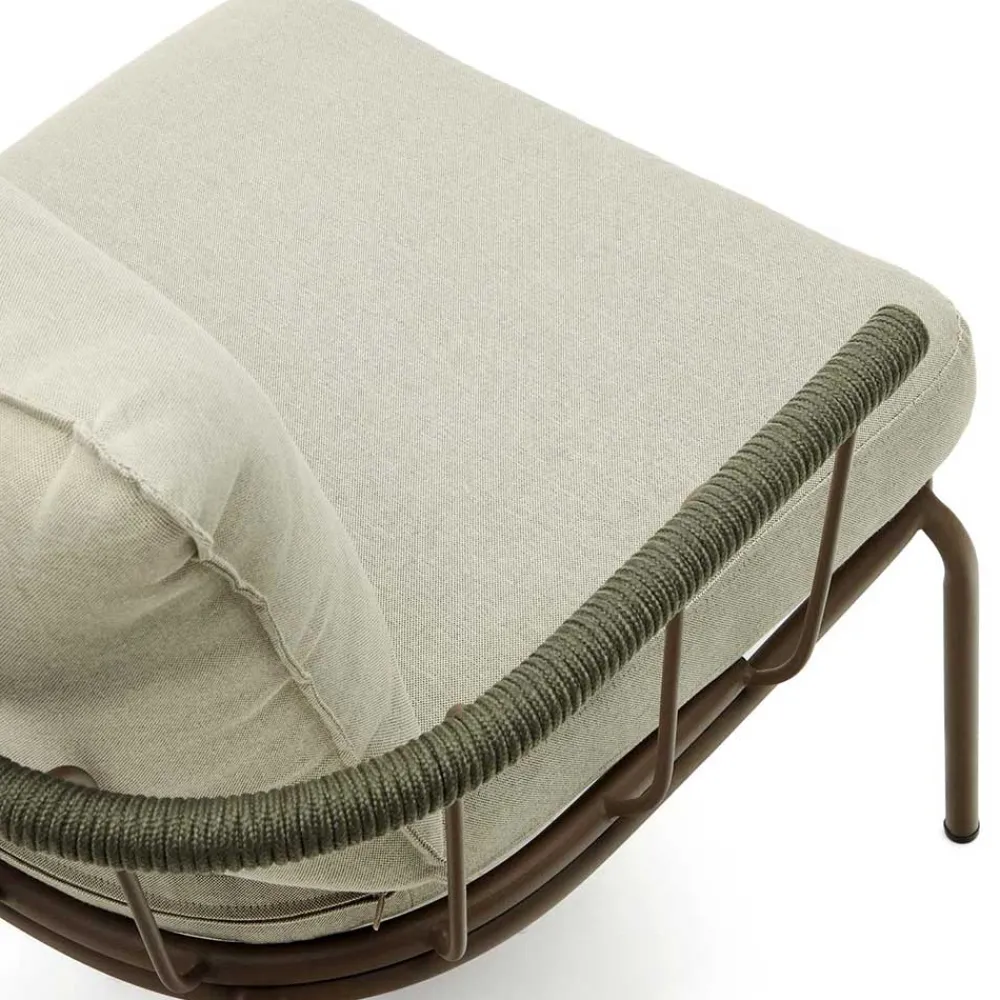 Wohnen Rattanmöbel|Rattan-Gartenmöbel*Outdoor Sessel aus braunem Metall - Ragusca (2er Set)