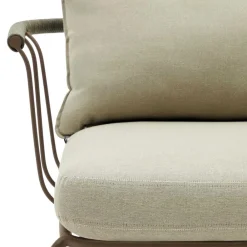 Wohnen Rattanmöbel|Rattan-Gartenmöbel*Outdoor Sessel aus braunem Metall - Ragusca (2er Set)