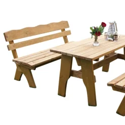 Wohnen Outdoor Sitzgruppe Brixen aus Kiefer Massivholz (dreiteilig)