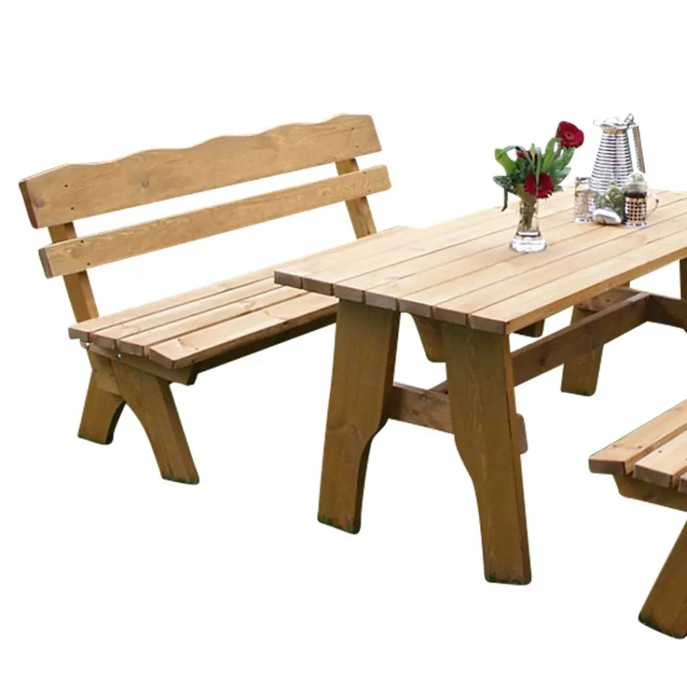 Wohnen Outdoor Sitzgruppe Brixen aus Kiefer Massivholz (dreiteilig)