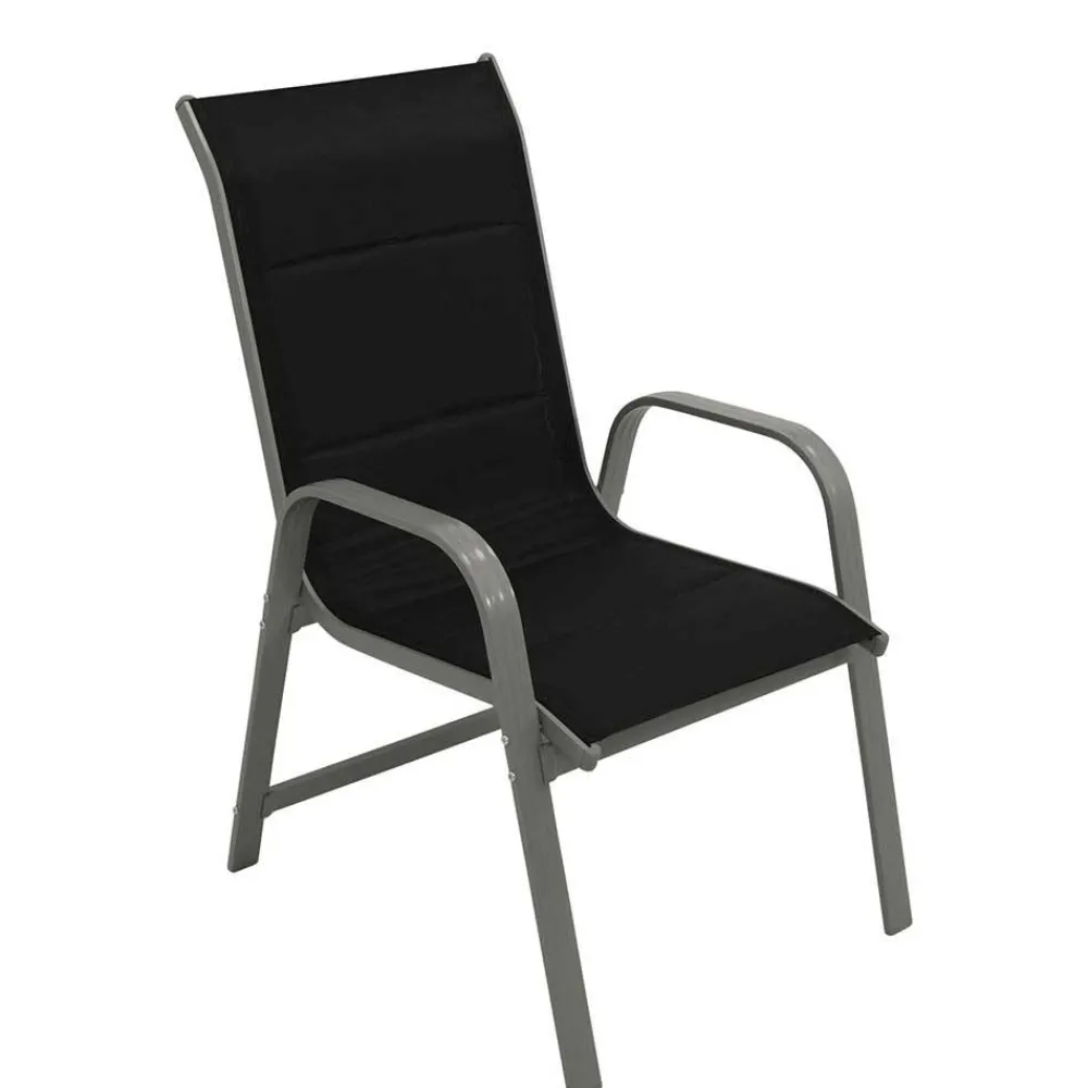 Wohnen Metall-Gartenmöbel|Korbmöbel*Outdoor Stapelstühle mit hoher Lehne - Niridena (2er Set)