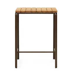 Wohnen Outdoor Stehtisch aus braunem Metall - Ragusca