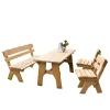 Wohnen Outdoor Tischgruppe Brixen aus Kiefer Massivholz (vierteilig)