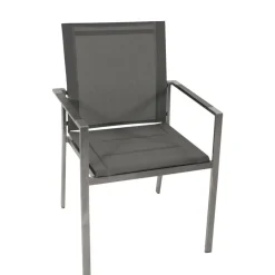 Wohnen Outdoor-Armlehnenstühle in Anthrazit - Lonia (4er Set)