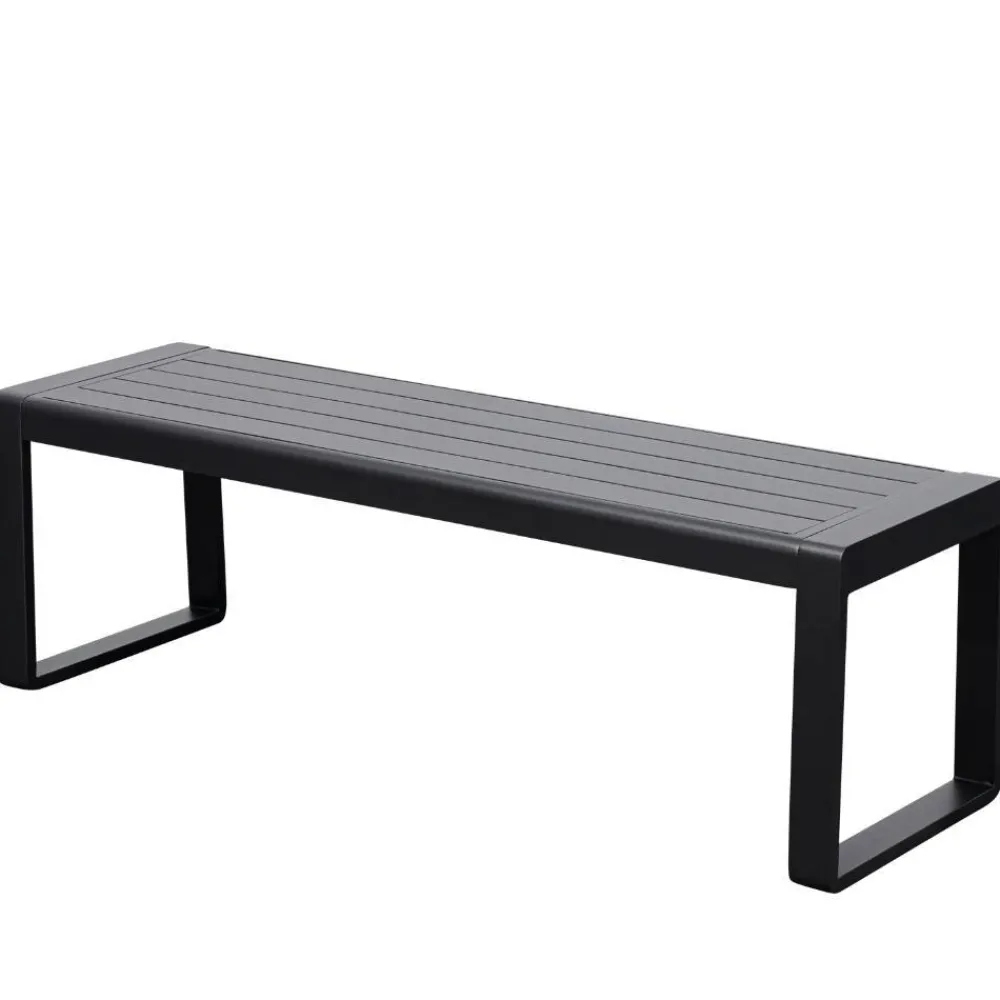Wohnen Metall-Gartenmöbel|Gartenbänke*Outdoorbank ohne Lehne mit zwei Sitzplätzen - Contrasta