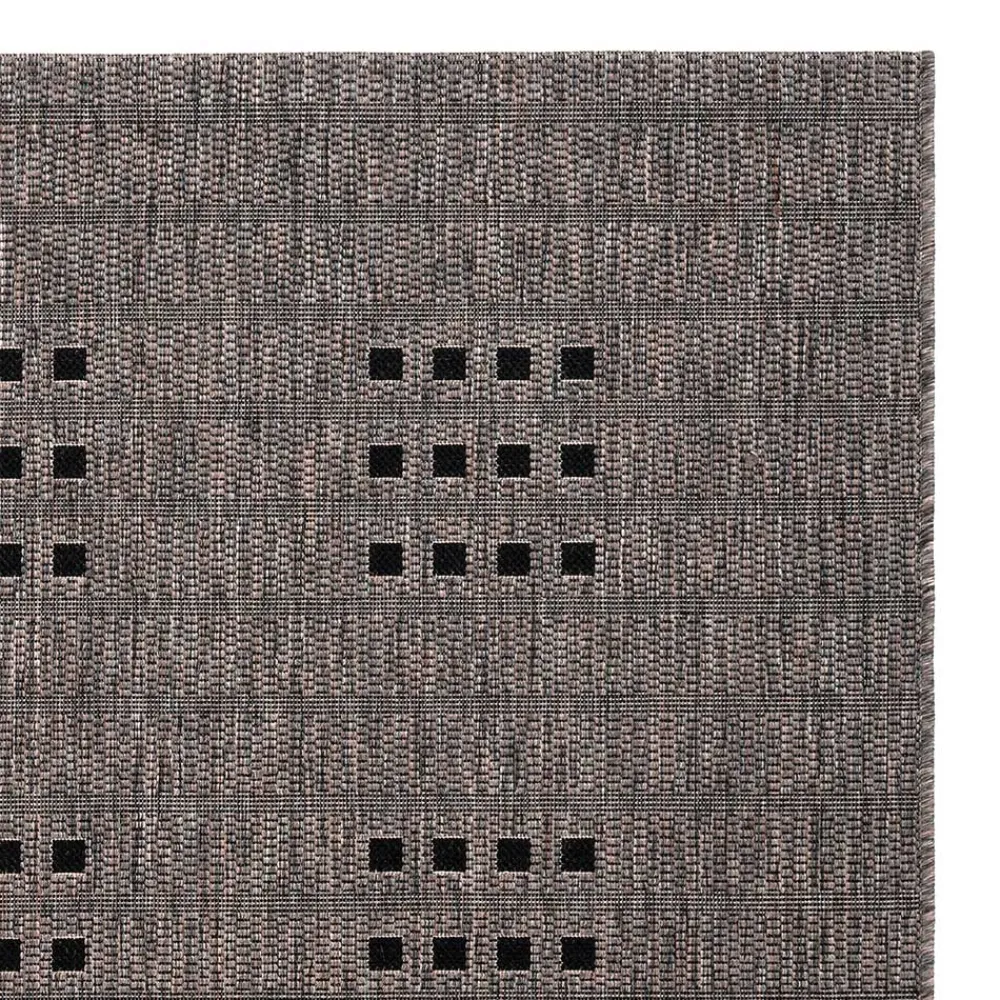 Wohnen Teppiche*Outdoorteppich in Taupe und Schwarz - Cornea