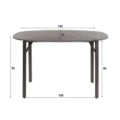 Wohnen Bartische*Ovaler Bartisch 92 cm hoch - Crash