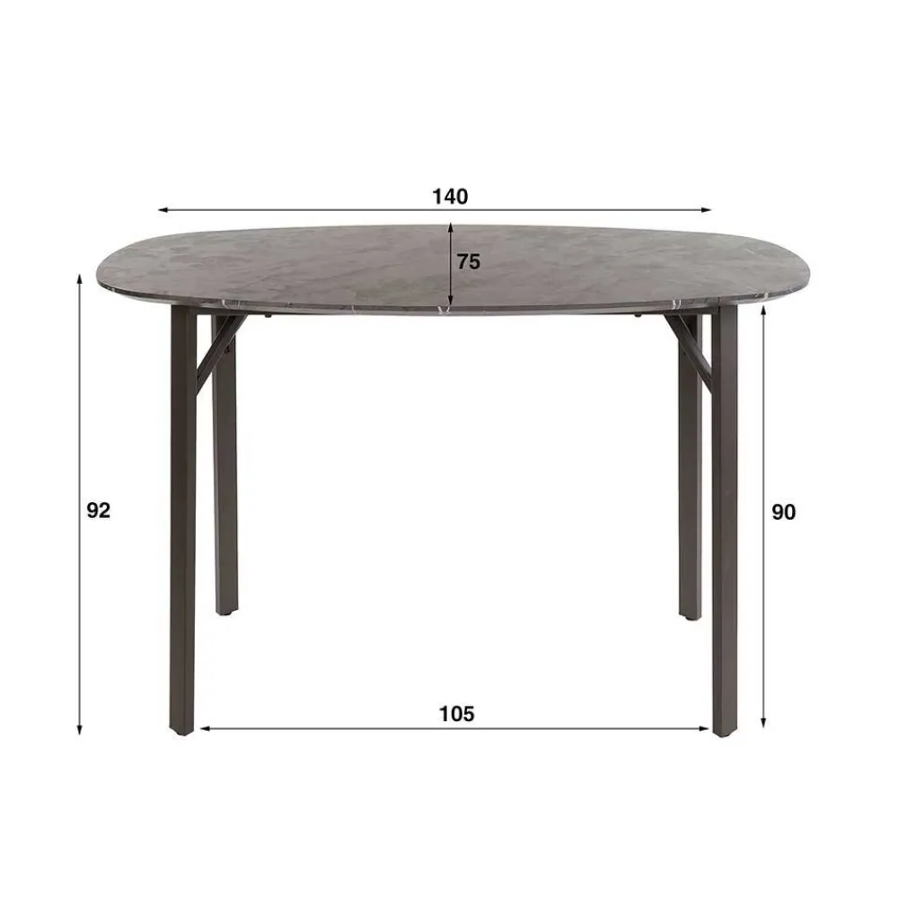 Wohnen Bartische*Ovaler Bartisch 92 cm hoch - Crash