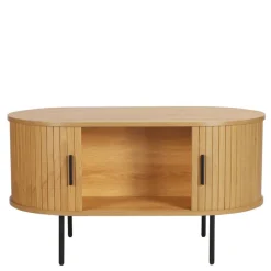 Wohnen Skandinavische Möbel|Couchtisch*Ovaler Couchtisch mit Stauraum - Barnetta