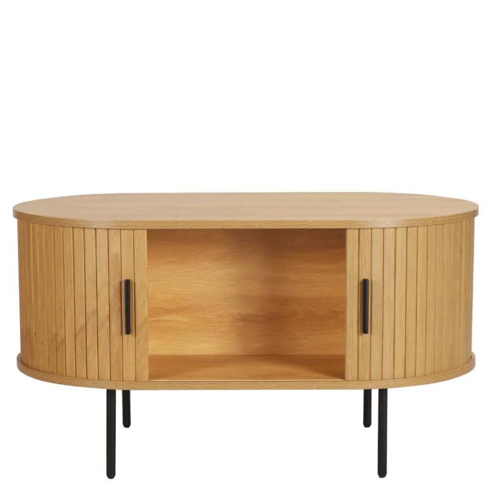 Wohnen Skandinavische Möbel|Couchtisch*Ovaler Couchtisch mit Stauraum - Barnetta