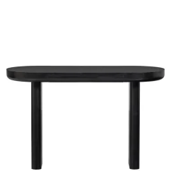 Kinder Wohnen Ovaler Design Schreibtisch in Schwarz Holzoptik - Belinda