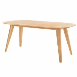 Wohnen Massivholzmöbel|Küchentische*Ovaler Eichentisch Kathyn im Retro Design