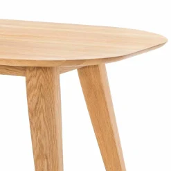 Wohnen Massivholzmöbel|Küchentische*Ovaler Eichentisch Kathyn im Retro Design