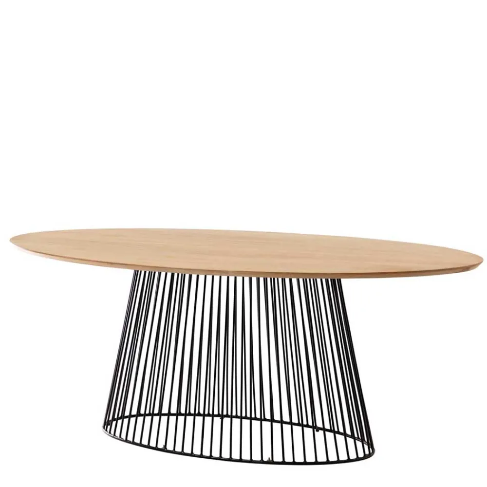 Wohnen Skandinavische Möbel*Ovaler Esstisch mit Eisen Drahtgestell - Rubins