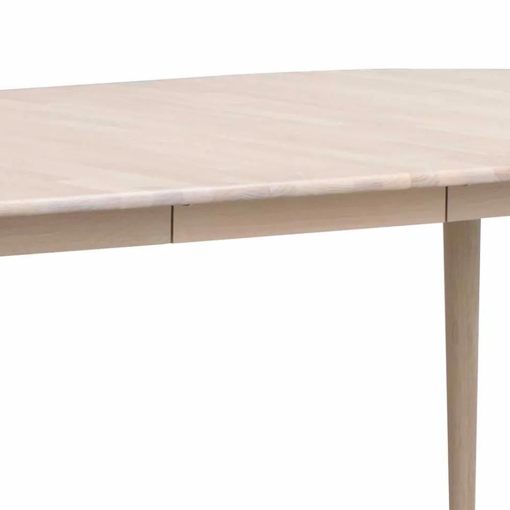 Wohnen Ovaler Esstisch verlängerbar im Skandi Design - Fleppos