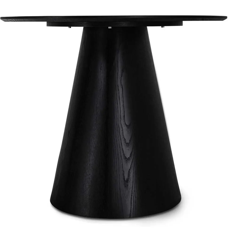 Wohnen Esszimmertische|Skandinavische Möbel*Ovaler Esszimmertisch in Schwarz Eiche - Vuschea