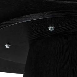 Wohnen Esszimmertische|Skandinavische Möbel*Ovaler Esszimmertisch in Schwarz Eiche - Vuschea